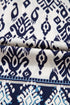 Blue Boho Pattern Print High Waist Wide Leg Loose Pants